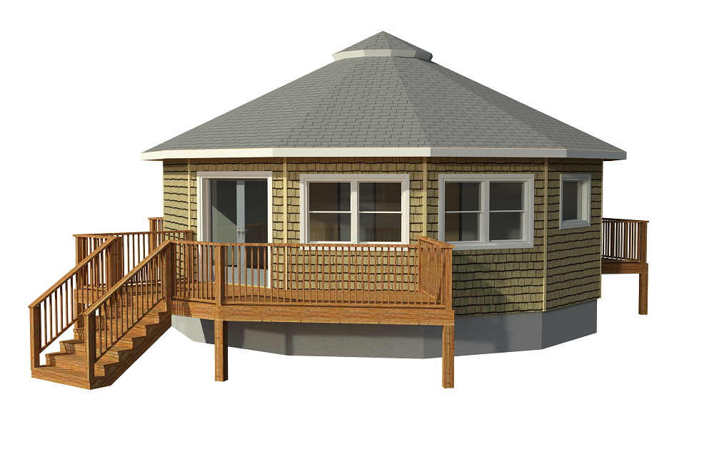 round deltec prefabricated home
