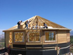 Sheeting the roof