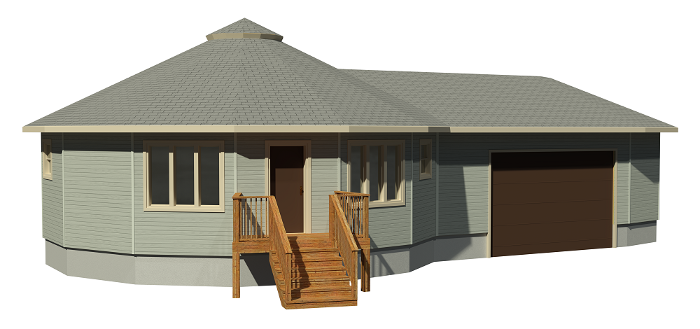 circular deltec prefabricated home