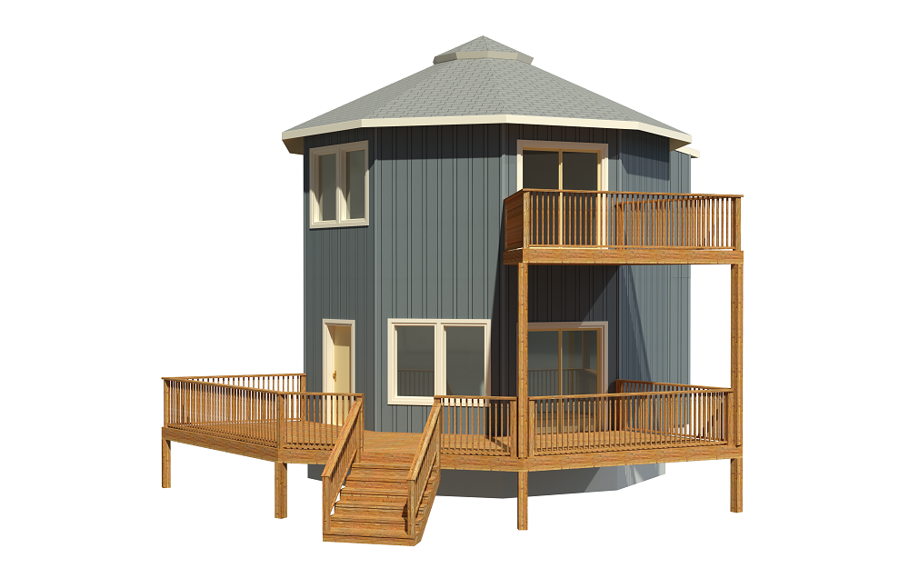 circular deltec prefabricated home