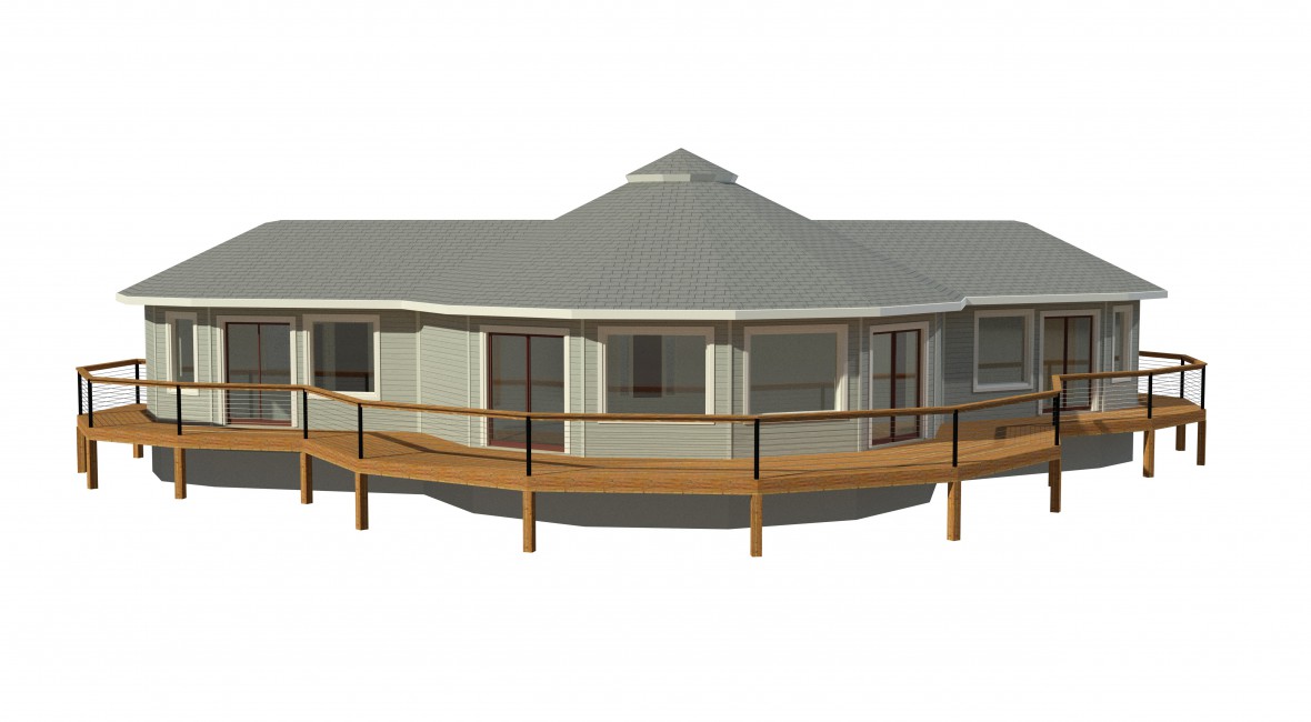 round prefabricated deltec home