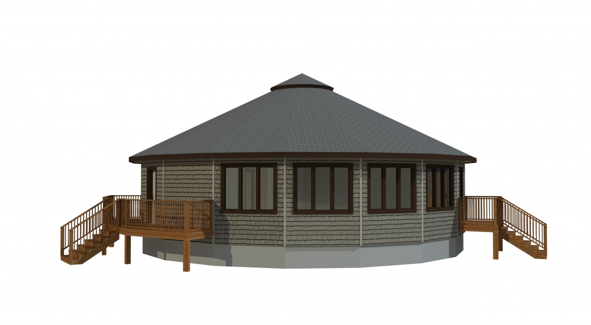 circular prefabricated deltec home