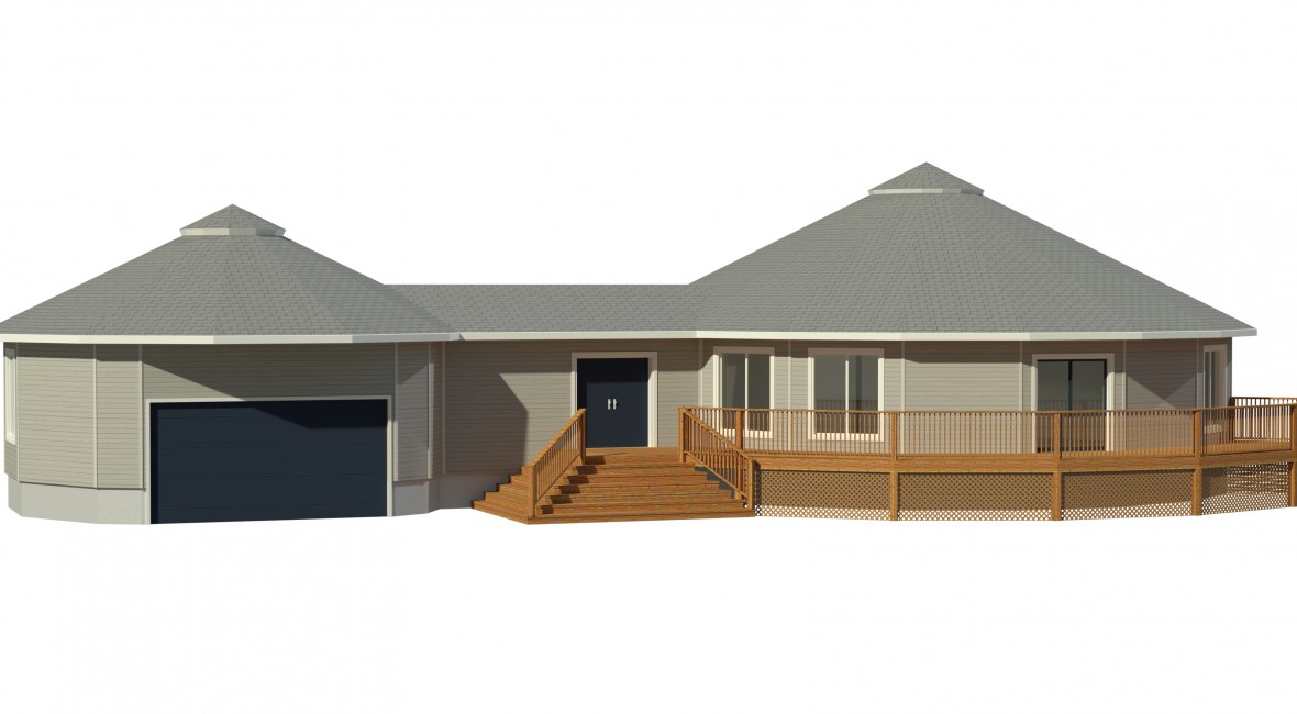 circular prefabricated deltec home
