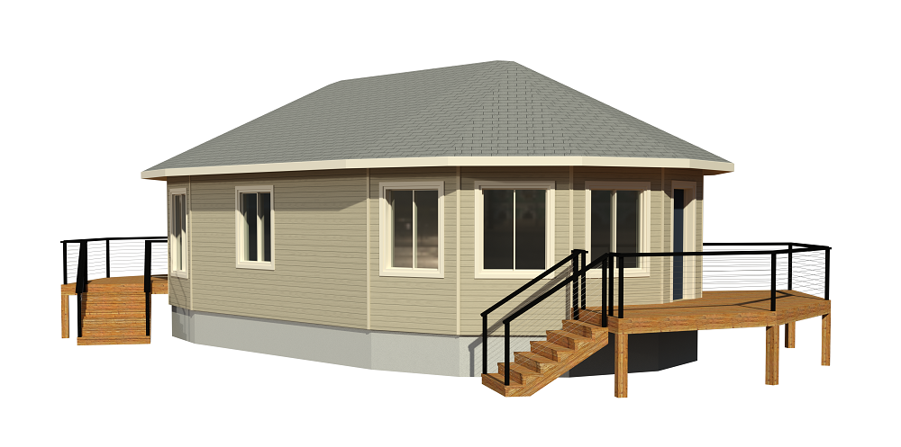 circular deltec prefabricated home